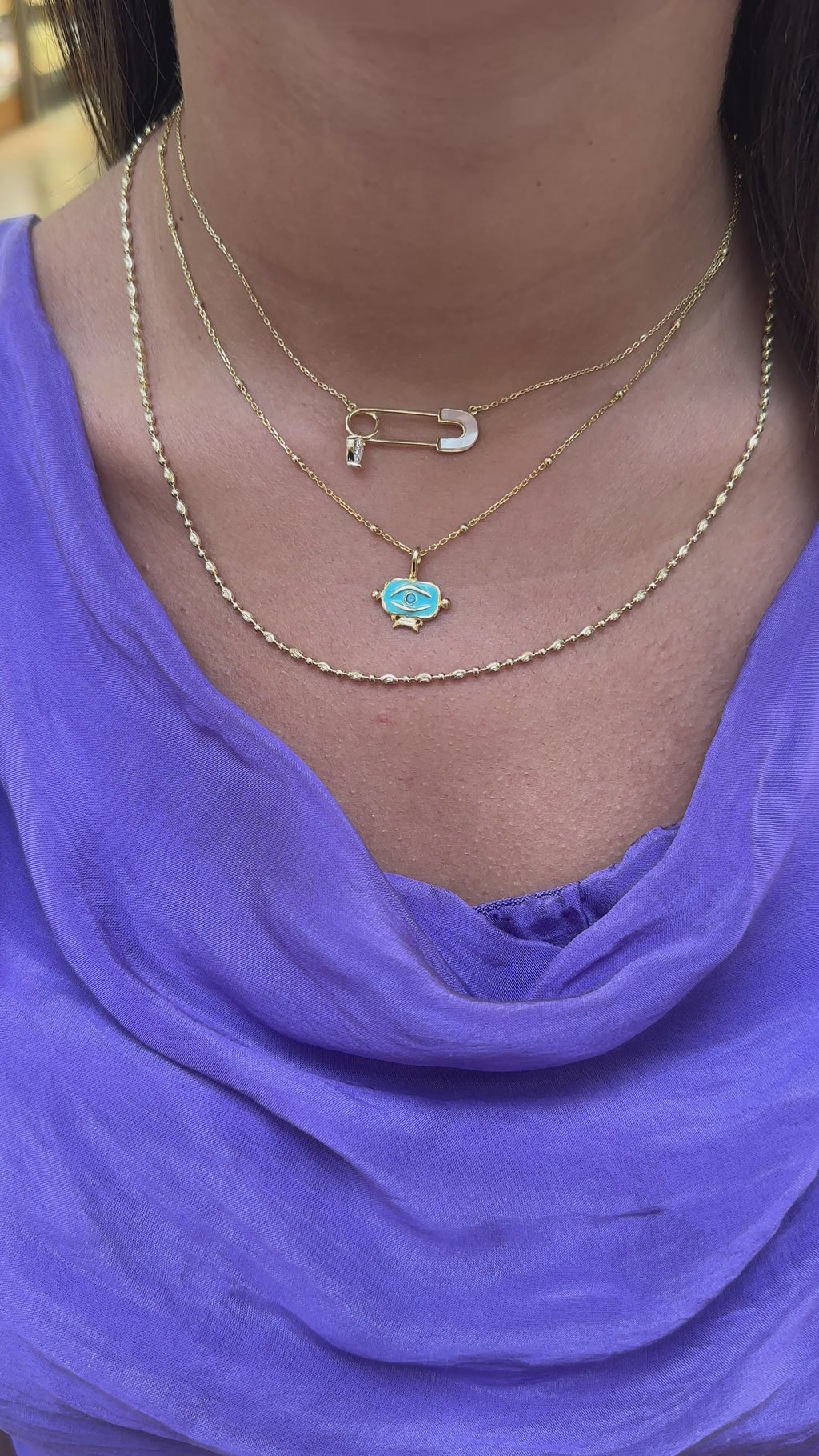 Mother-of-Pearl Paperclip Necklace