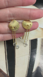 Sea Shell Sallantılı Taşlı Küpe