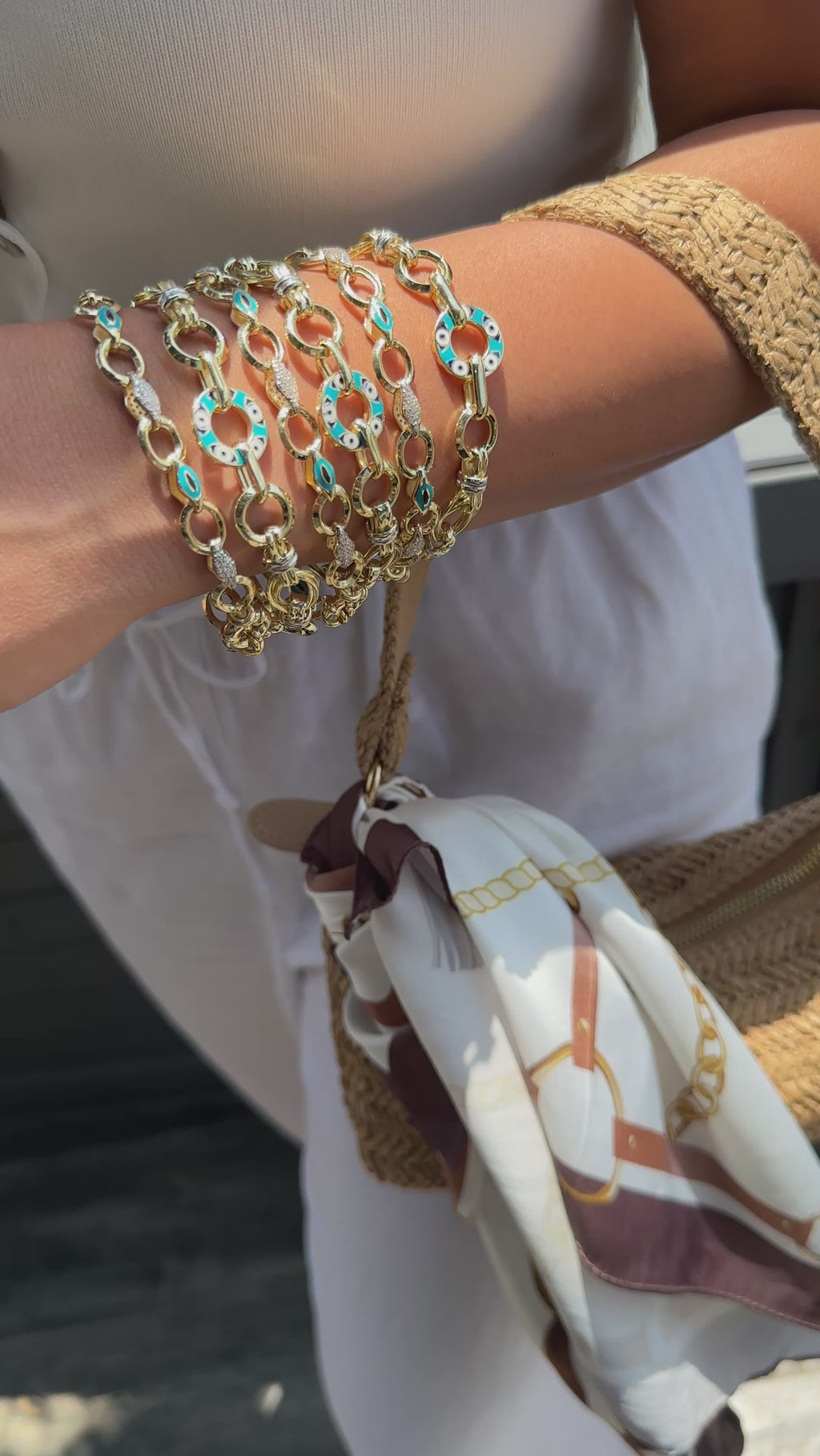 Mineli Taşlı Hollow Bileklik