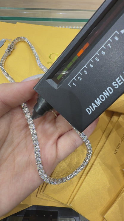 Üç Buçuk mm Mozanit Suyolu Kolye