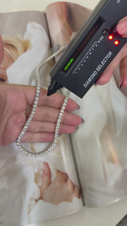 Dört mm Mozanit Suyolu Kolye