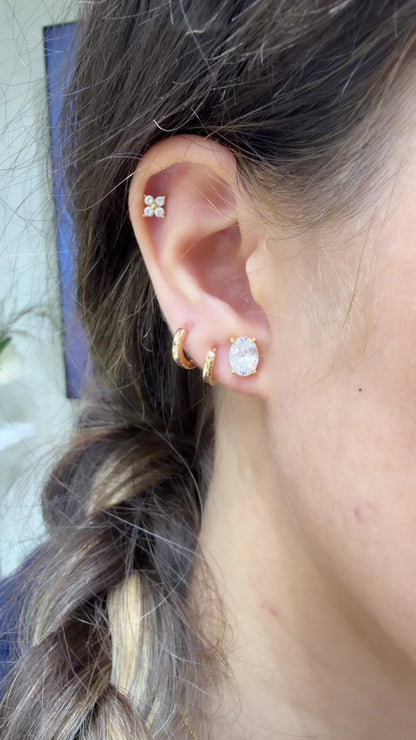 1.25 Karat D-Color Oval Küpe