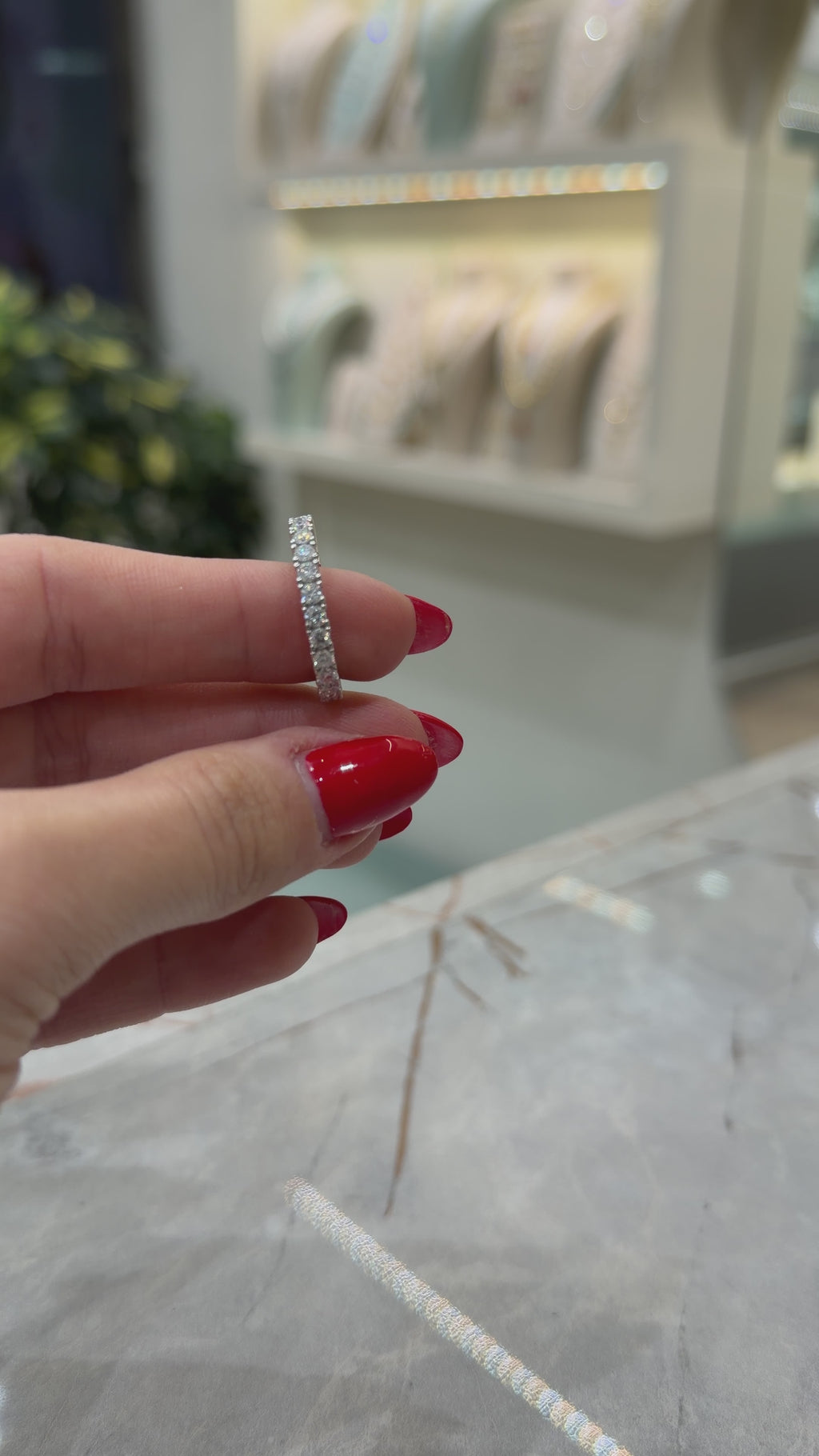 14K Küçük Taşlı Mozanit Tamtur Yüzük