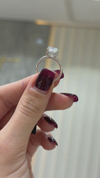 Mozanit Taşlı Uzun Oval Tektaş Yüzük