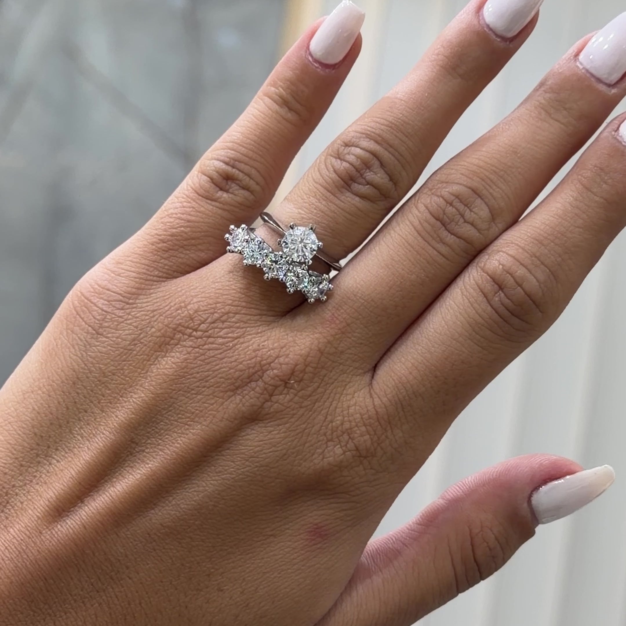 Six Prong Five Stone Ring