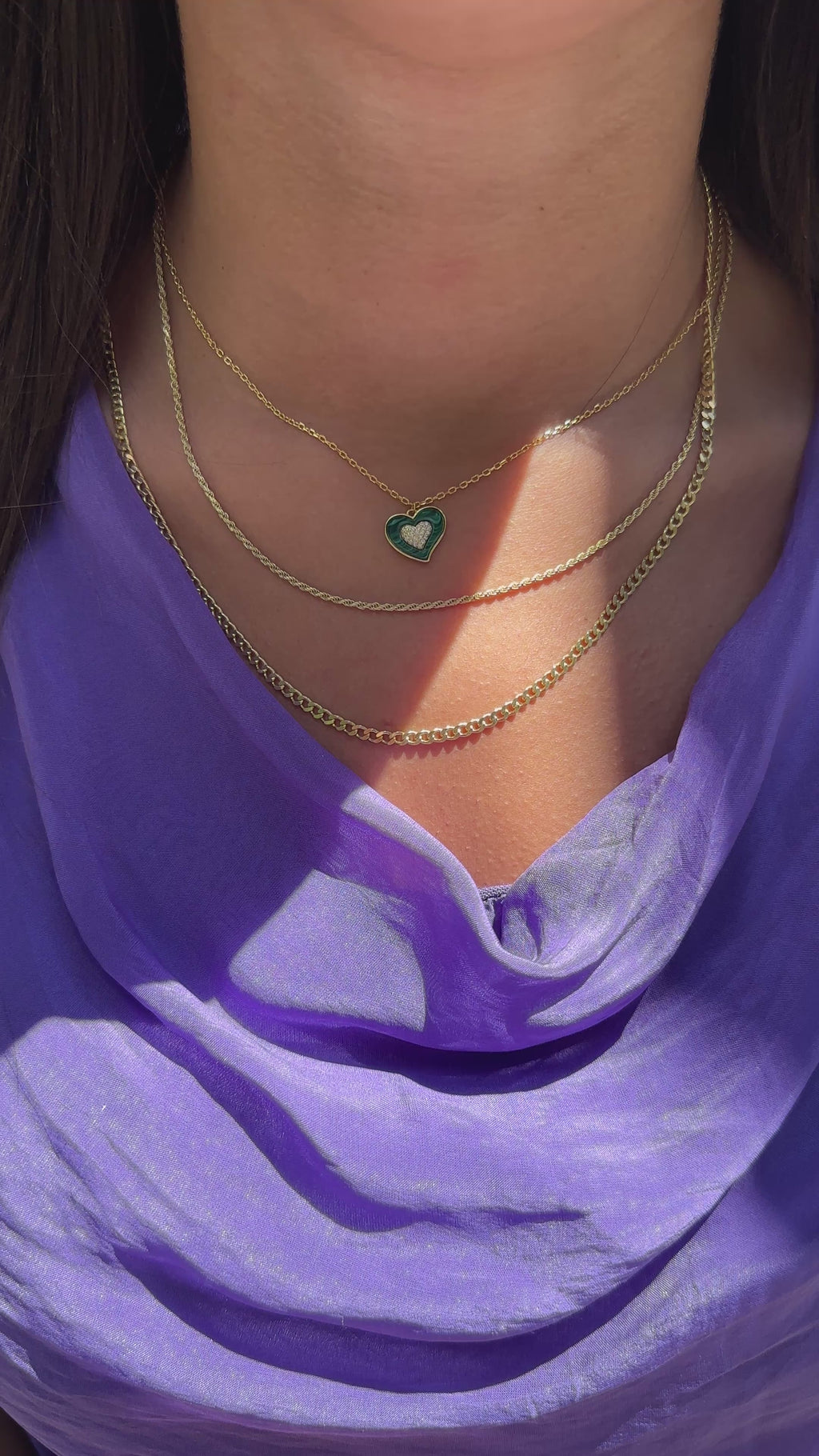 Malachite Heart Necklace