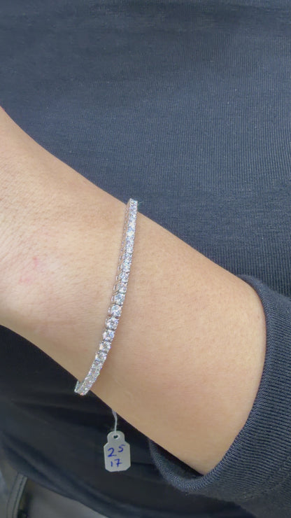 İki Buçuk mm Mozanit Suyolu Bileklik