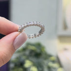 14K Küçük Taşlı Mozanit Tamtur Yüzük