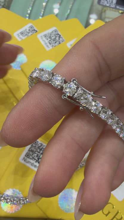 Dört mm Mozanit Suyolu Kolye