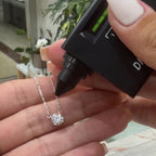 14K 6 mm Mozanit Tektaş Kolye