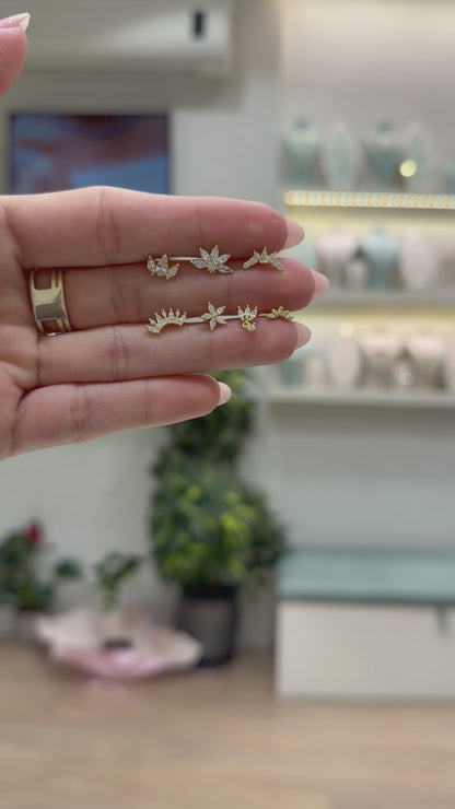 Markiz Taşlı Sallantılı Piercing