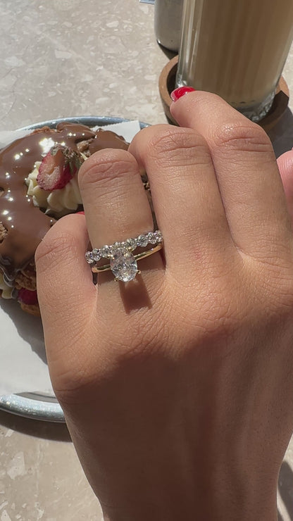 14K 1.25 Karat Oval Yüzük