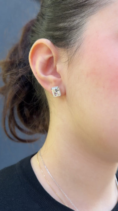 Taşlı Montür G-Color Radiant Baget Küpe