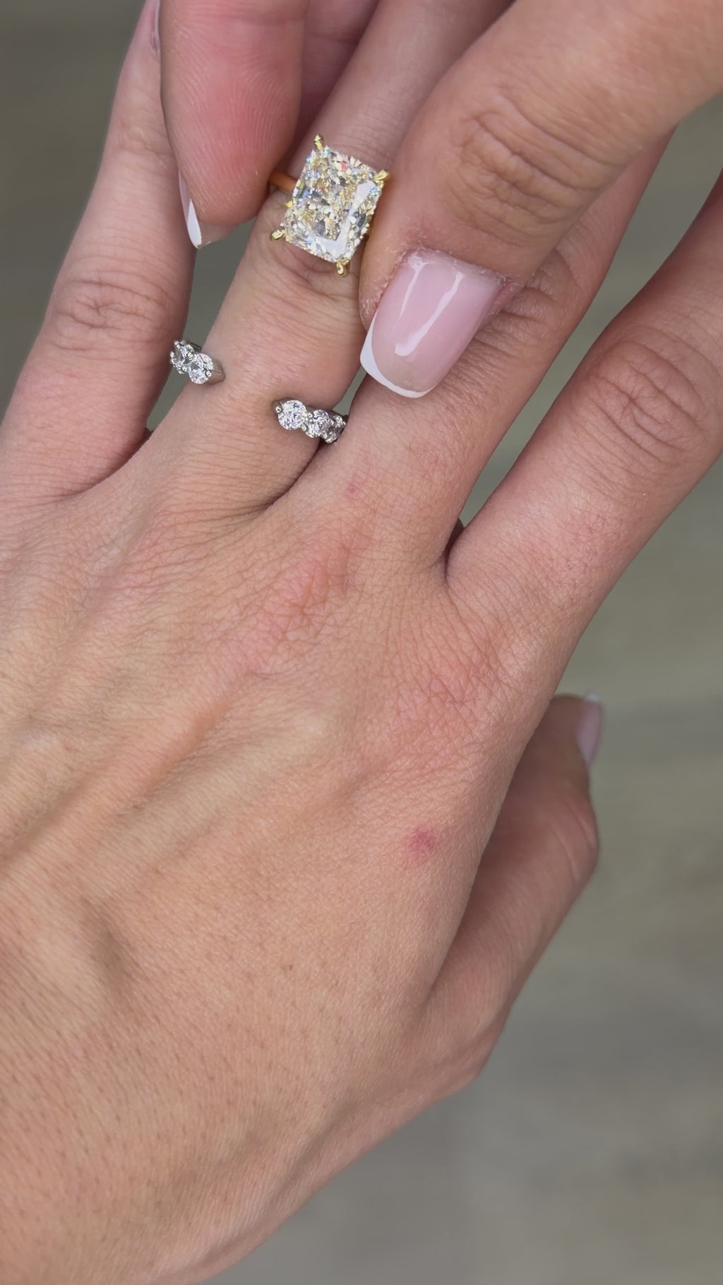 Open Band Yarımtur Stacking Yüzük