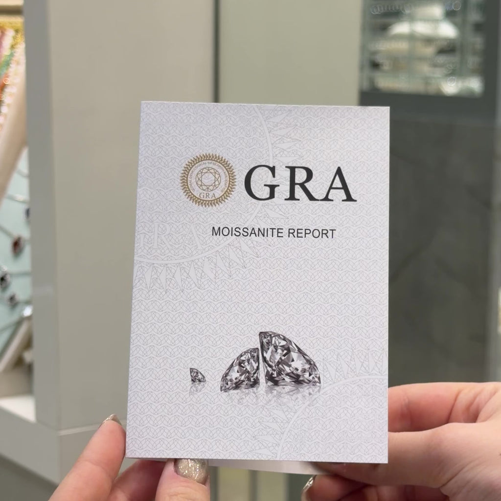 14K Altı Karat Taşlı Mozanit Uzun Oval Tamtur Yüzük