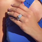 Four Carat Moissanite Solitaire Design Ring
