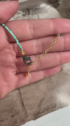 Turkuaz Doğal Taş Kolye