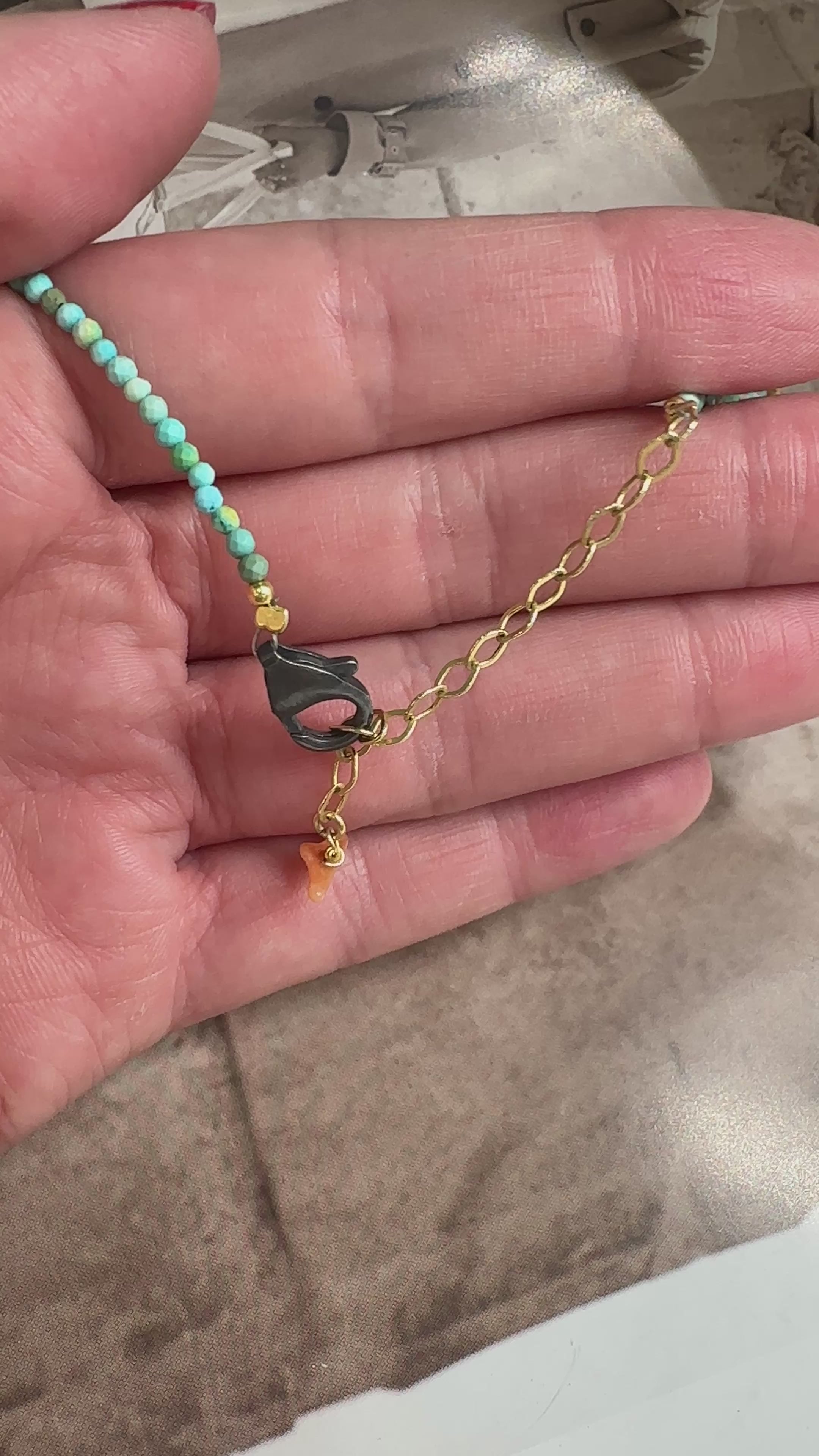 Turkuaz Doğal Taş Kolye