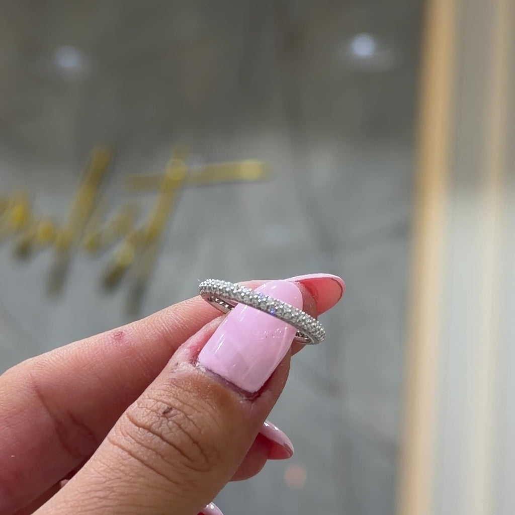 14K İki Sıra Pave Tamtur Yüzük