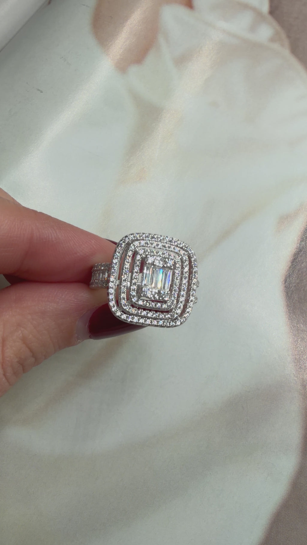 Baguette Side Stone Ring