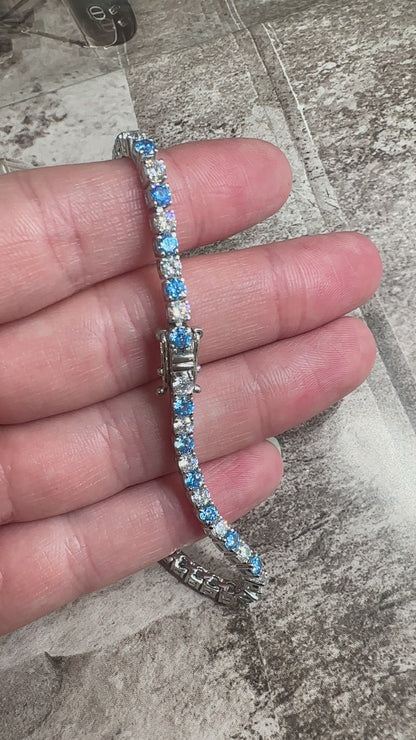 İki buçuk mm Aqua Taşlı Suyolu Bileklik