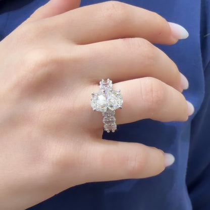 Oval Taşlı Kolu Oval G-Color Yüzük