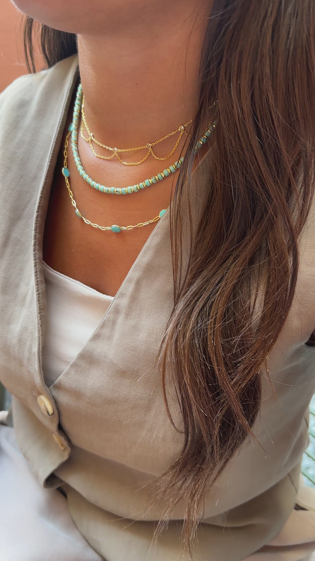 Taşlı Zincir Model Choker