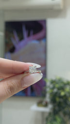 14K 1.20 Karat Mozanit Tektaş Yüzük