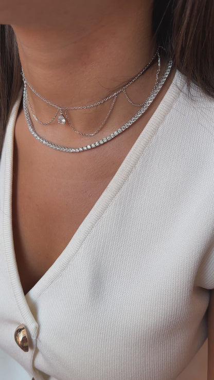 Damla Sallantılı Designer Choker Kolye