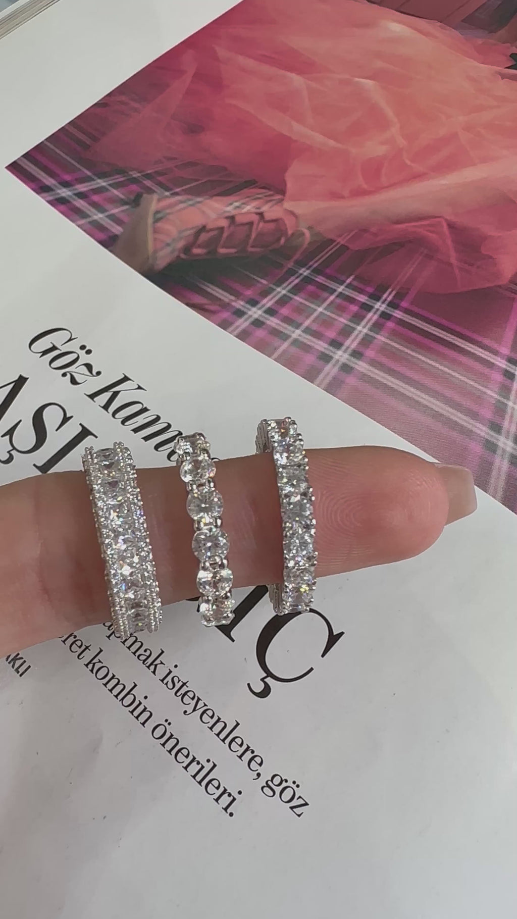 Orta Boy Taşlı Tamtur Yüzük