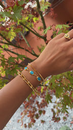 Akuamarin Taşlı Vintage Yüzük