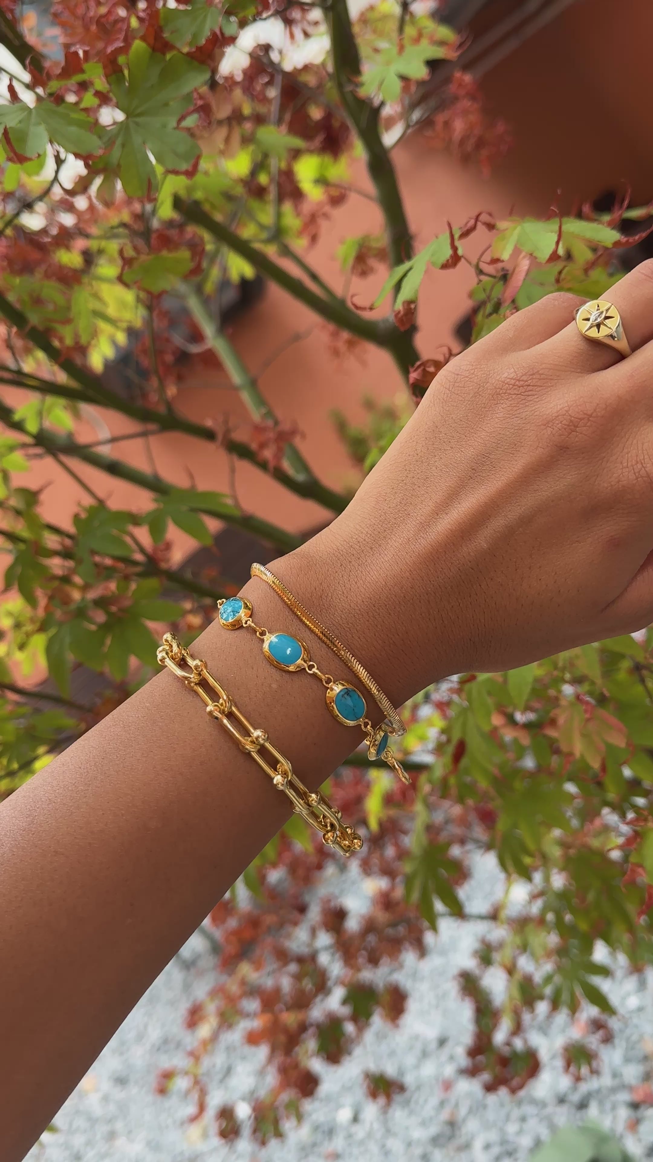 Akuamarin Taşlı Vintage Yüzük