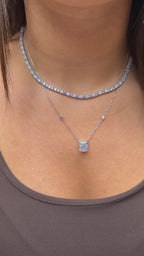 Mavi Ice Cut Taşlı Kare  Kesim Yüzük