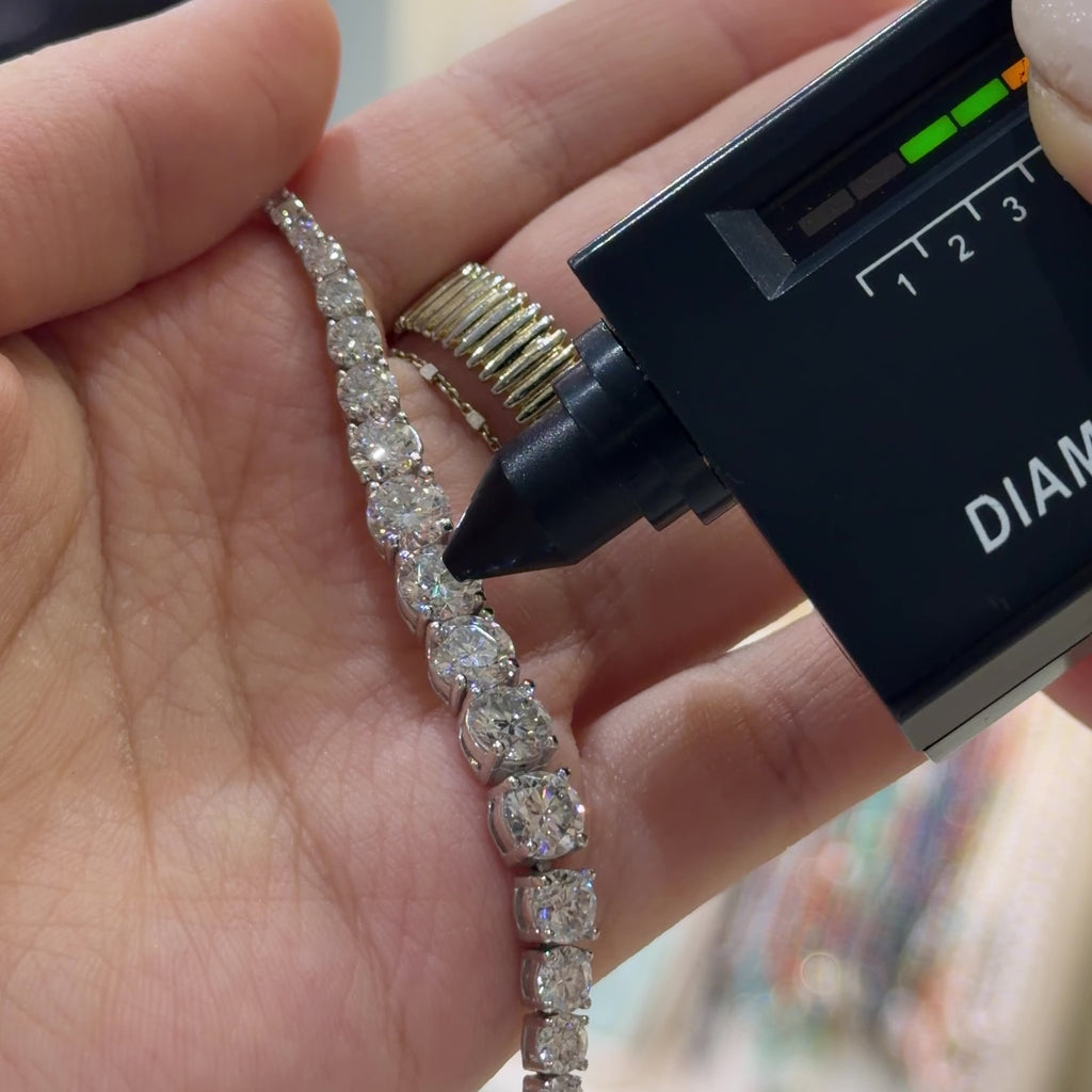 14K Mozanit Süzme Suyolu Bileklik