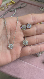 Moissanit-Solitär-Ohrring