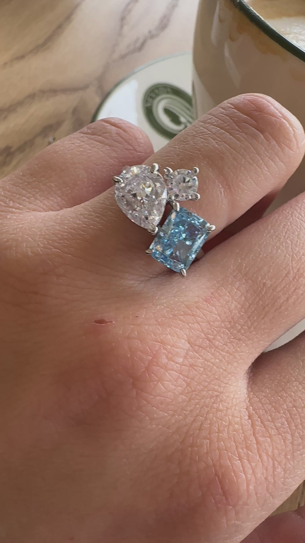 Ice Cut Double Design Ring
