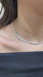 Üç mm Mozanit Suyolu Kolye