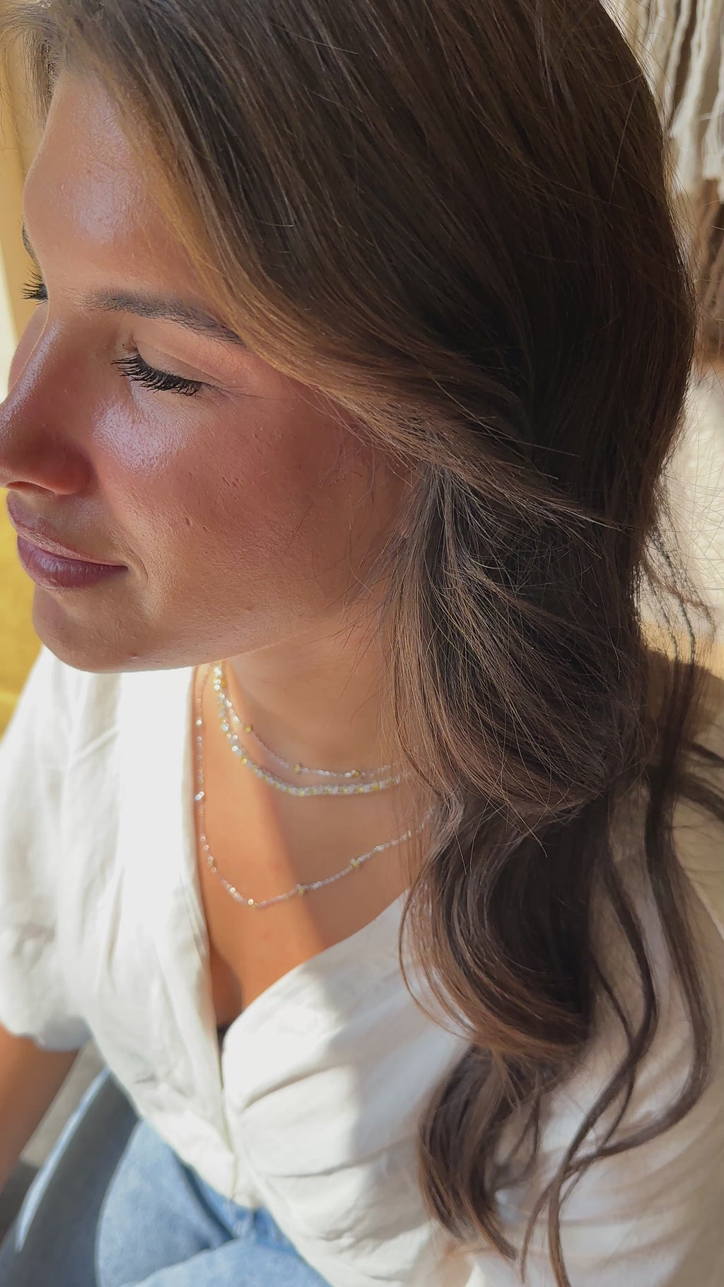 Sarı Taşlı Designer Zincir