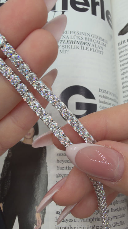 Üç Buçuk mm Mozanit Suyolu Kolye