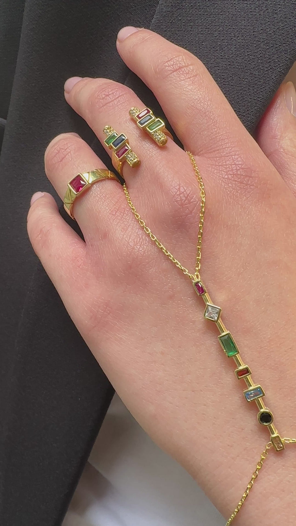 Karışık Renkli Taşlı Şahmeran