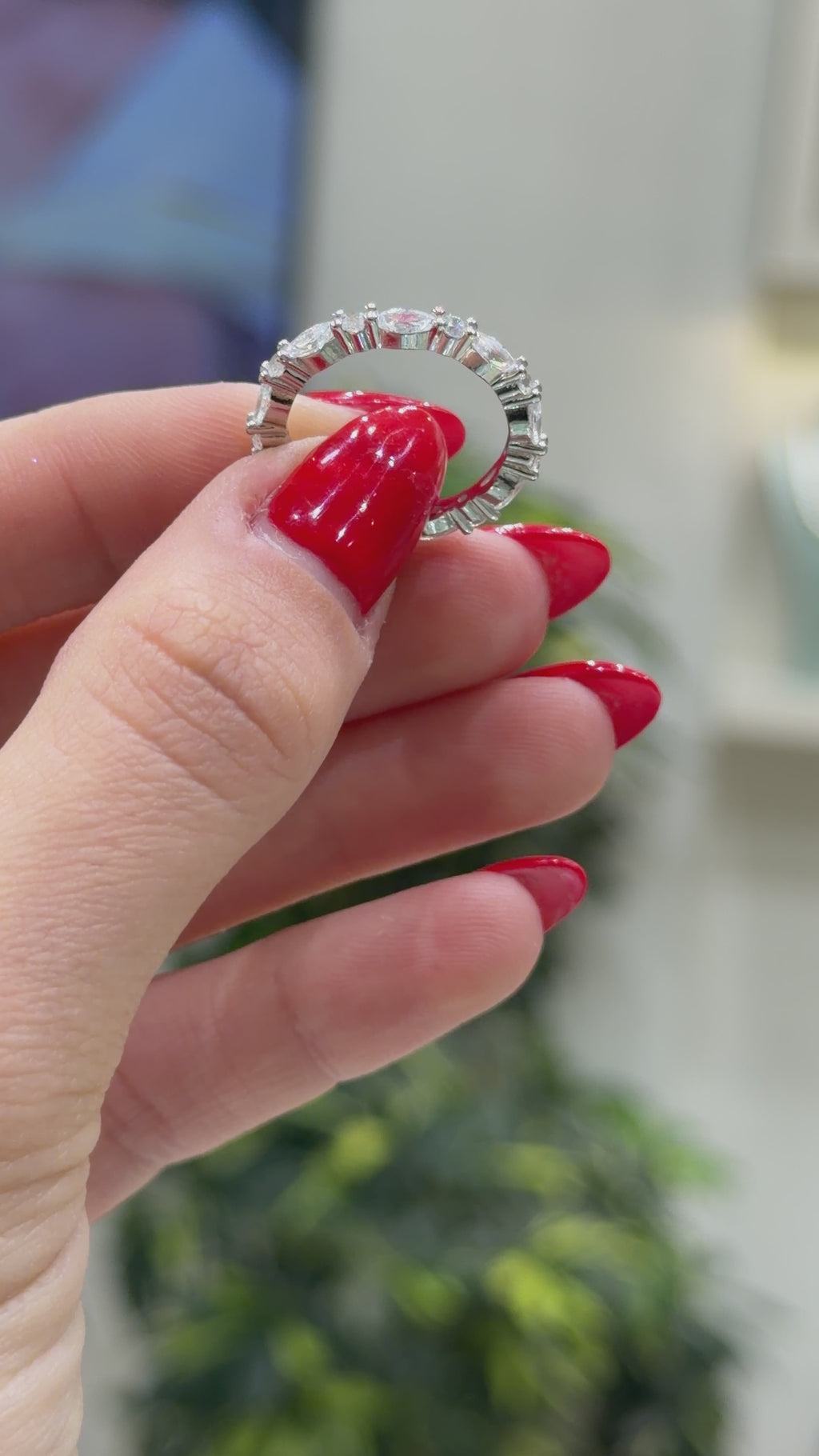 Markiz Taşlı İnce Tamtur Yüzük