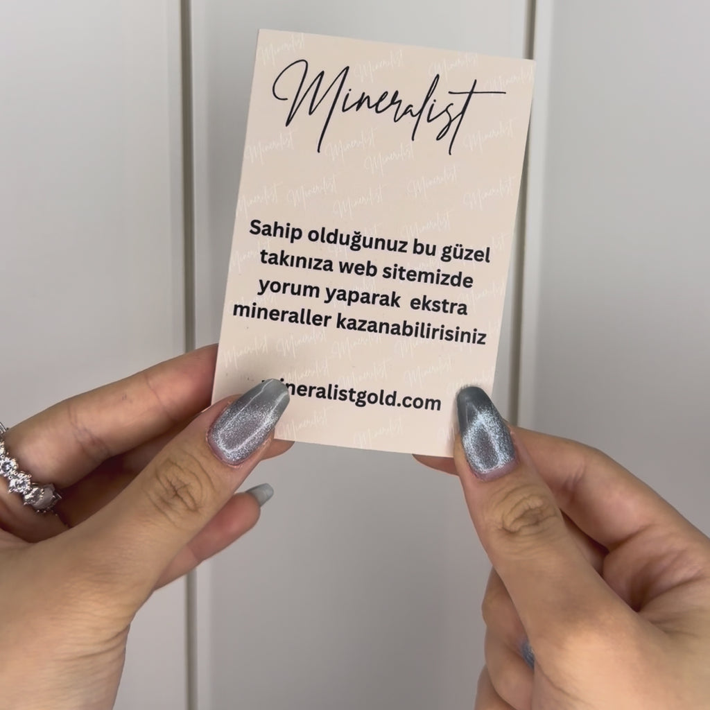 14K Beş mm Mozanit Suyolu Kolye
