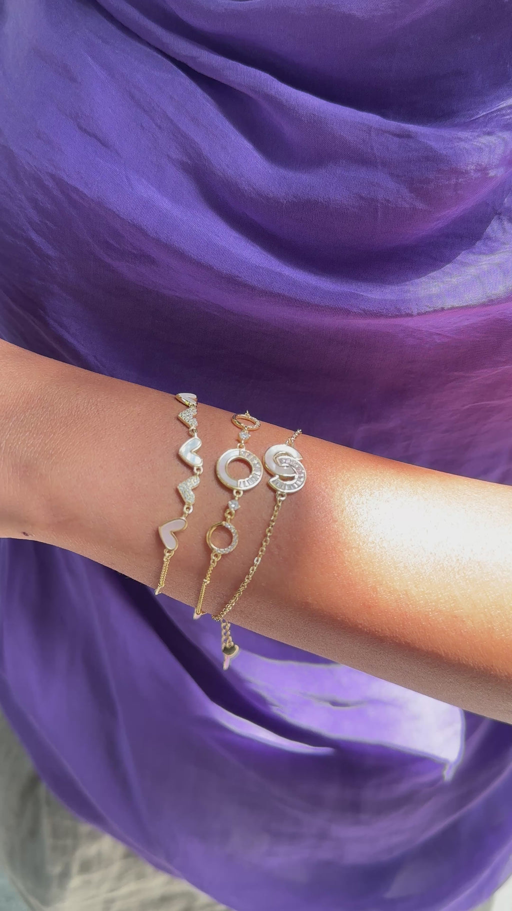 S Model Mother-of-Pearl Bracelet