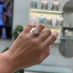 14K 4 Karat Mozanit 6 Tırnak Tektaş Yüzük