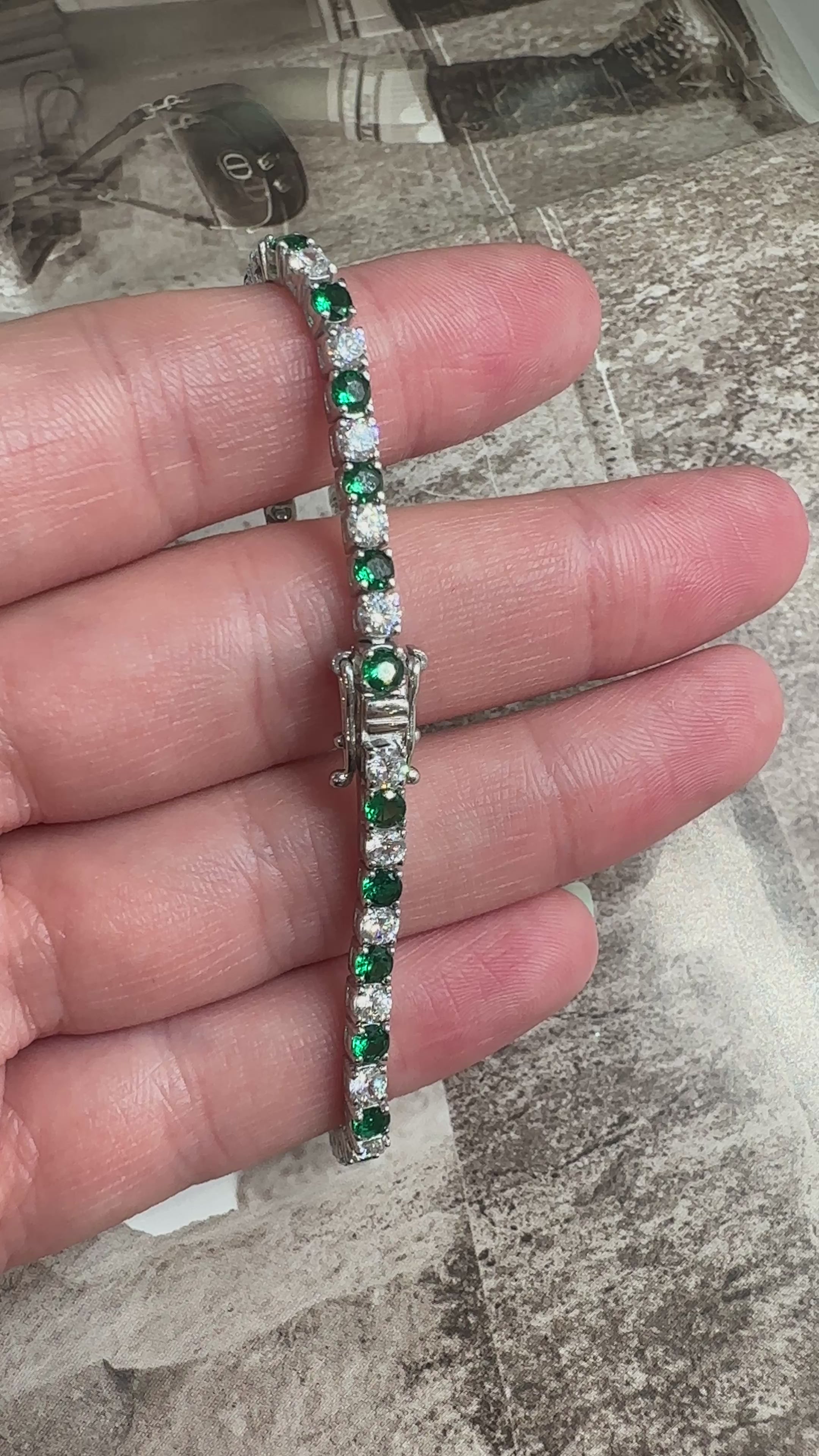 Üç Mm Yeşil Taşlı Suyolu Bileklik