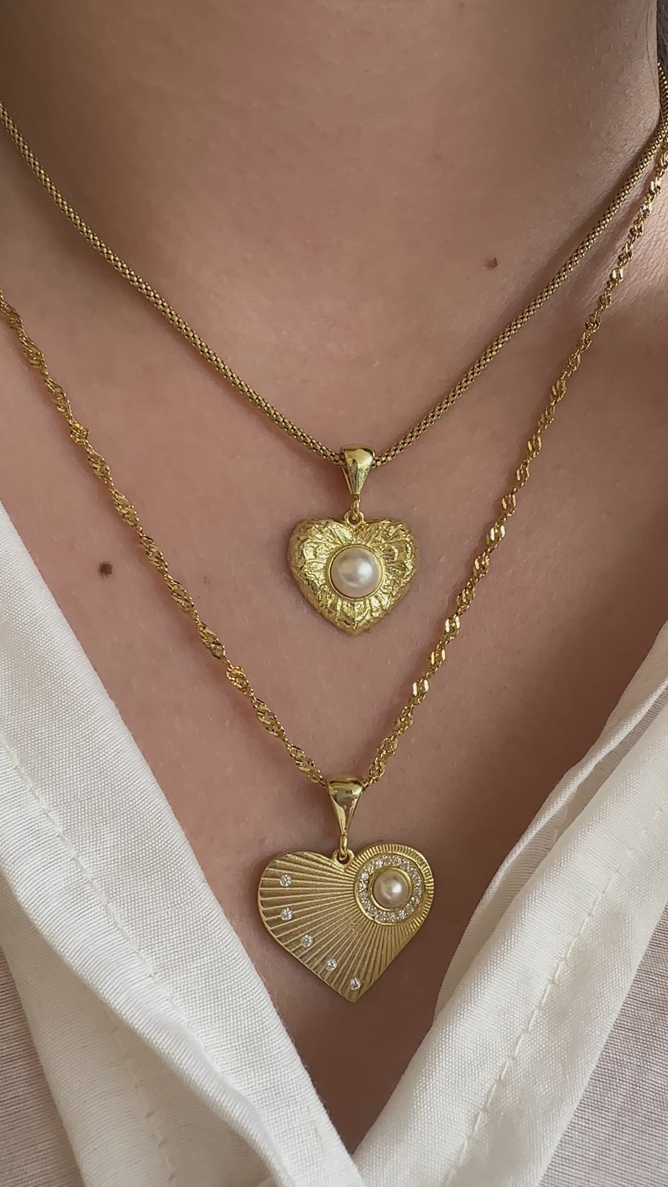 Kalpli İncili Kolye Ucu