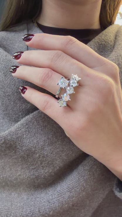 14K 1.20 Karat Mozanit Tektaş Yüzük