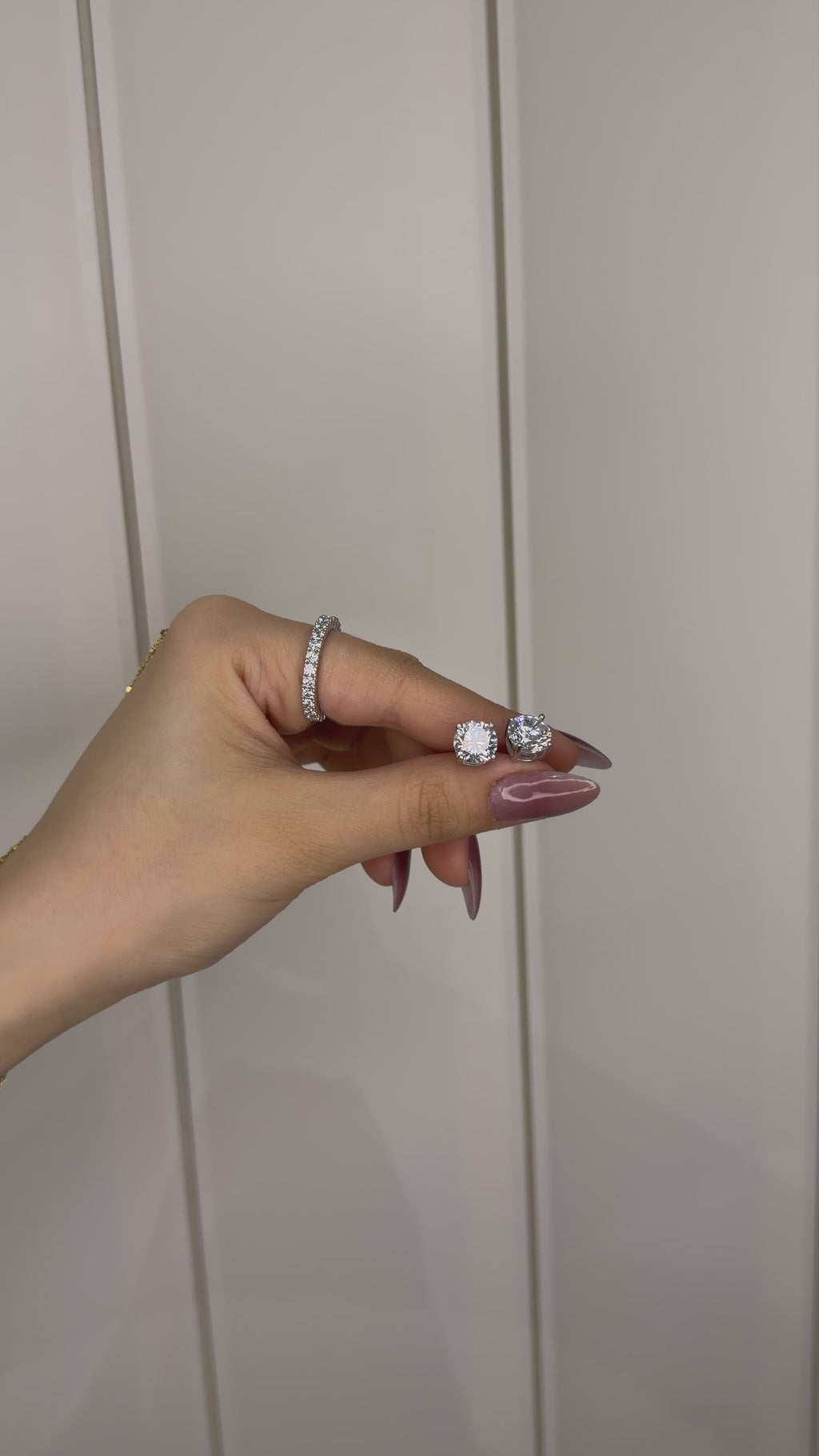 8.5mm Solitaire Earrings