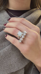 Dört Karat Mozanit Tektaş Yüzük