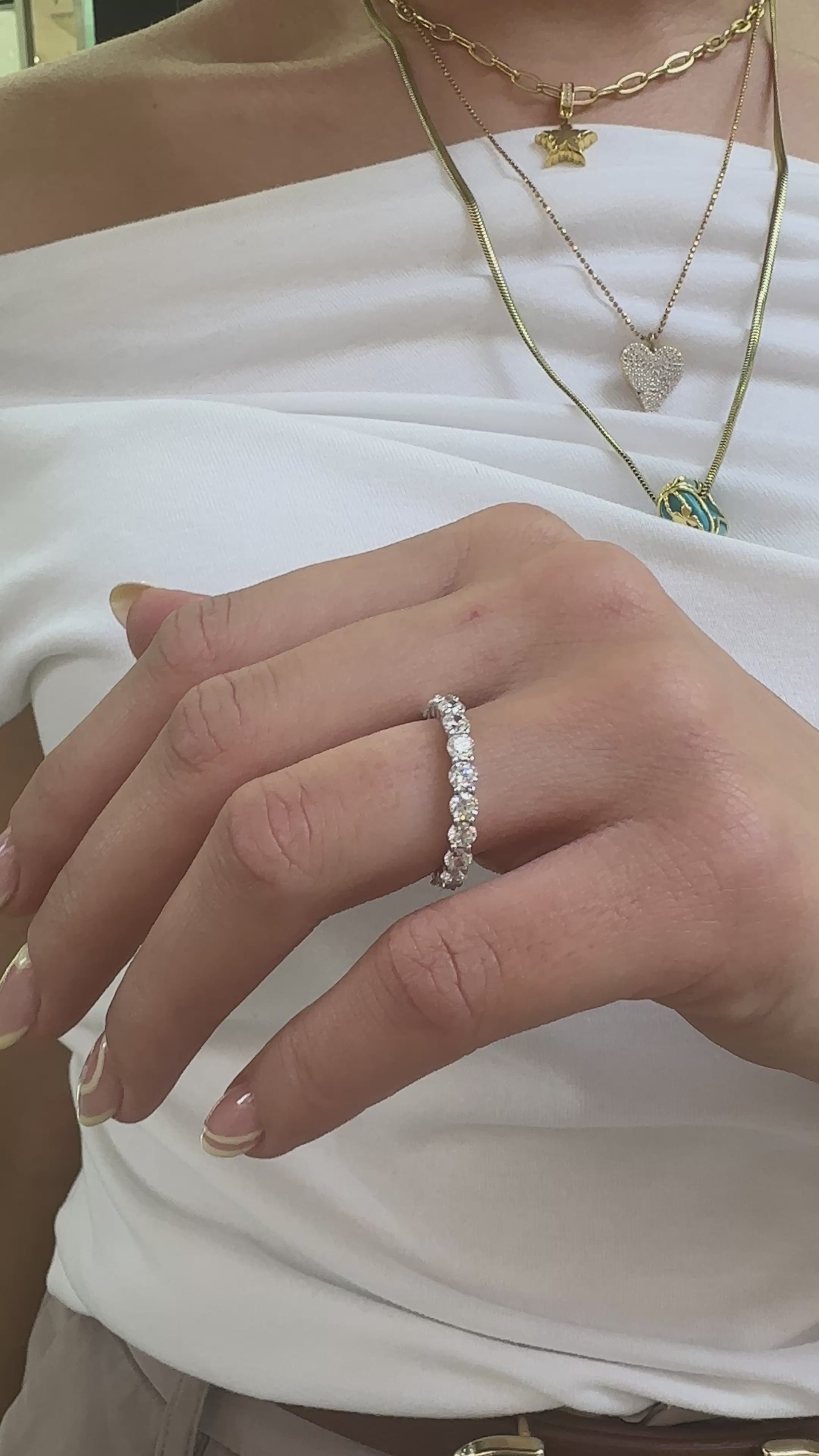 14K D-Color İnce Tamtur Yüzük